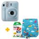 Pack Instax mini 12 Pastel Blue  + funda + carga 20 fotos